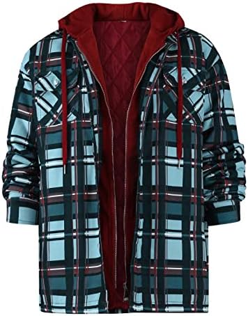 Zimske jakne za muškarce Karirane košulje dodajte baršun kako biste održali toplu jaknu s kaputama s kapuljačom i jaknama moda