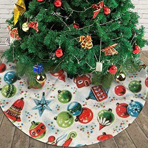 LVESHOP božićno drvce Pokloni božićno drvce suknja luksuzno okrugli zatvoreni prostirka Outdoor Mat Rustikalni Xmas Tree Odmor （30