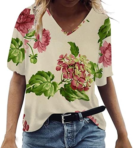 Plus veličine vrhovi za žene Ljetne košulje kratkih rukava majice majice majice za vezanje košulje za boku casual labave fit crewneck