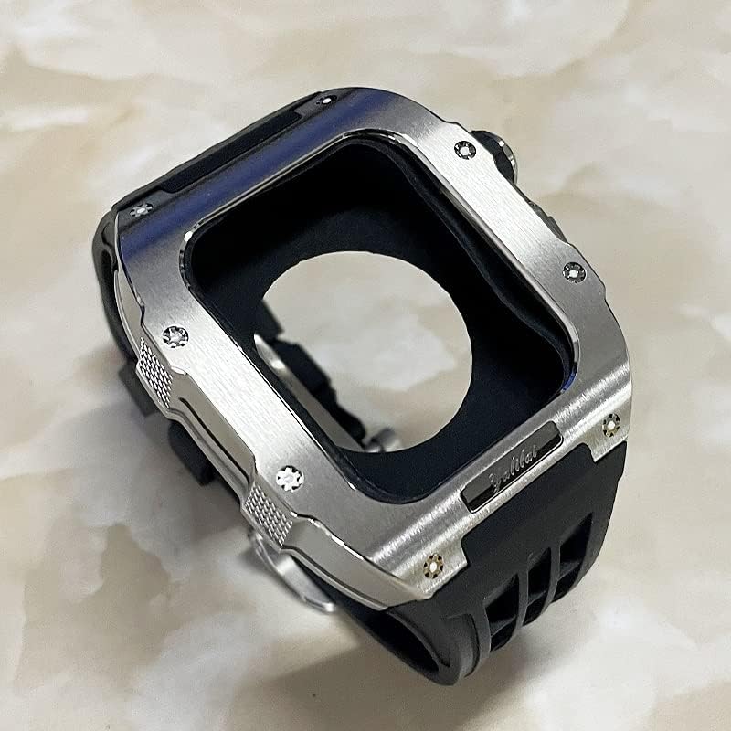 Kanuz Watch Mod Kit ， za modifikaciju Apple Watch -a 8 Ultra 45 mm fluororubber pojas za IWatch Series 8 7 SE 6 5 4 4 45/44 mm Zamjena