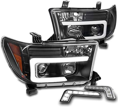 Prednja svjetla projektora s LED žaruljom u crnoj boji s bijelom bojom od 9,25 kompatibilna su s 2007-13 / 2008-17