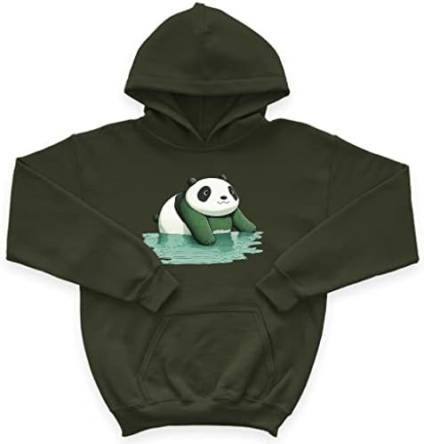 Kawaii Panda Kids 'Spužva Fleece Hoodie - Hoodie s najboljom printom - slatka hoodie za dizajn za djecu