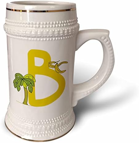 3Drose Slatka slika slova B s dizajnom banane - 22oz Stein šalica