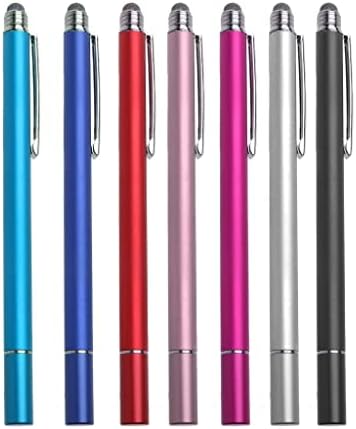 Boxwave olovka kompatibilna sa Samsung Galaxy Tab S6 Lite - DualTip Capacitive Stylus, Disk SPIC TIP TIP SACACITIVE PEN - Metalno srebro