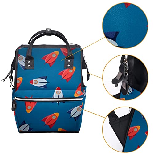 Svemirske rakete torbe pelena torbica mama ruksak veliki kapacitet pelena torbe za njegu za njegu bebe
