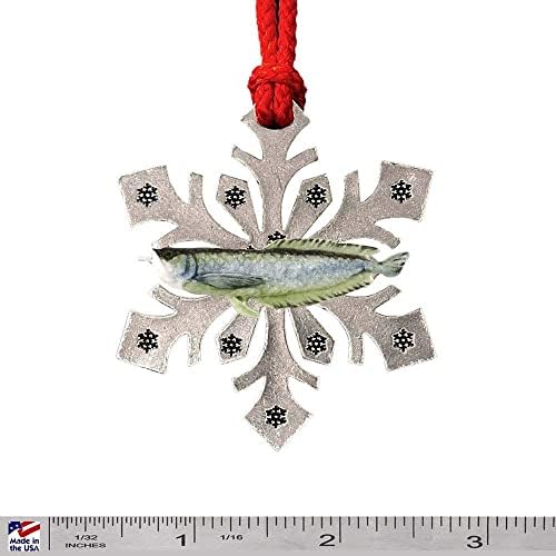 Ručno izrađena ručno oslikana siva malog visećeg ukrasa snježne pahuljice za ribolovce za ukrašavanje praznih vijenaca i božićnih drvca