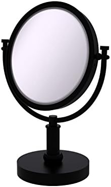 Saveznički mesing dm-4t/2x 8 inčni ispraznost gornji gornji zrcalo make-up ogledalo, mat crno