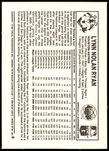 1981. Kellogggs 6 Nolan Ryan Houston Astros NM/MT Astros