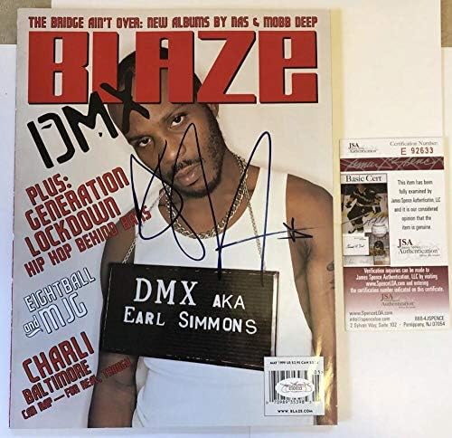 Earl Simmons DMX potpisao je autogram May 1999 Magazin Blaze - vrlo rijedak JSA