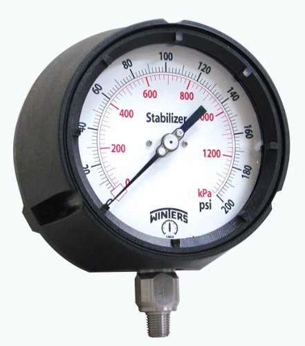 Zime PPC serije STABILIZR PHENOLNI Dvostruki tlak tlaka sa sigurnosnim puhanjem leđa, 0-10000 psi/kPa, 4-1/2 zaslon za biranje, +/-