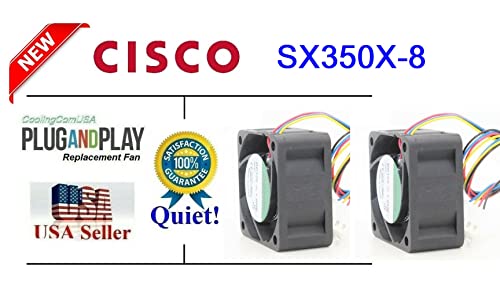 2x najviše tihih zamjenskih ventilatora. Kompatibilno za Cisco SX350X-08