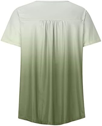 Djevojke s kratkim rukavima pamuk v gumb za vrat dolje u obliku kravata bluza majica jesena ljetna grafička majica za žene ks ks