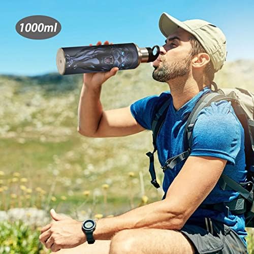 Senya 20 oz boca s vodom sa slamkom urlajući crni panter boca od nehrđajućeg čelika za putovanje sportove izolirane izolirane boce