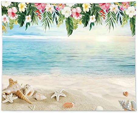 Pozadina za plažu od meke tkanine ljetni banner za rođendansku zabavu tropska pozadina za fotografije ukrasi za tuširanje za bebe rekviziti