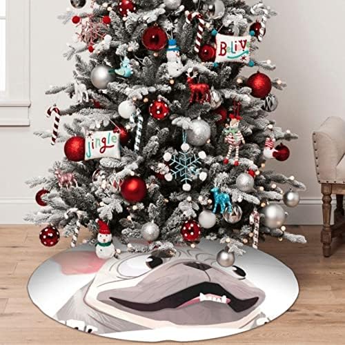 Francuski buldog tiskana suknja božićnog drvca 48 za ukras Xmas Holiday Party