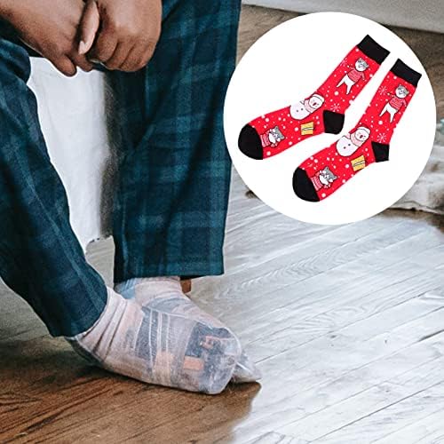 1Pair of Christmas Style čarape Ukrasne čarape srednjeg teleta za muške čarape za božićni dekor za proslavu zabave