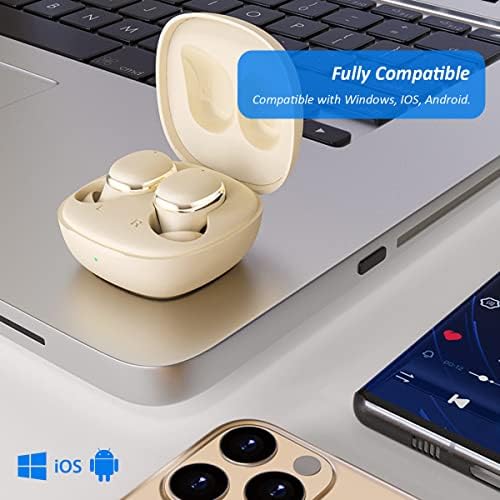 AWKER A11 Pravi bežični uši u uhu Bluetooth 5.3 Slušalice za slušalice, kontrola dodira s futrolom za punjenje, ugrađene u mikrofon,