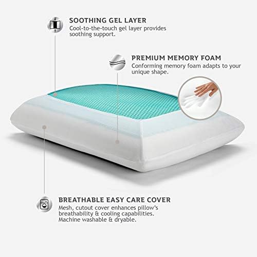 Sealy Essentials memorijsko pjenasti jastuci za hlađenje gel, standard/kraljica, 1 broj