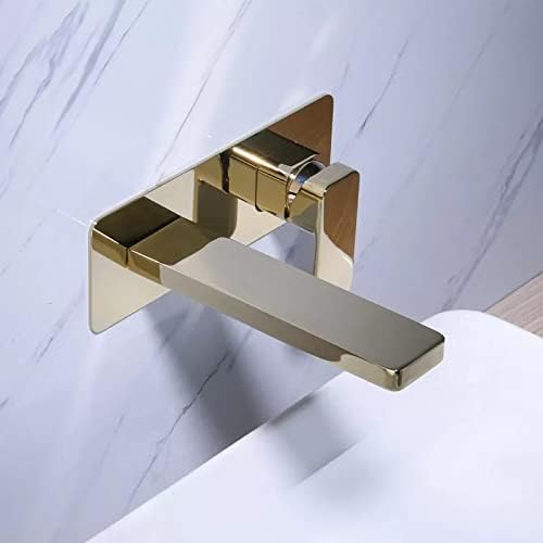 Slavina u bazenu skrivena kupaonica sudoper slavina zlato u zidu miksera miksera tapka set kombinacija Blanoir Čvrsti mesingani dodir
