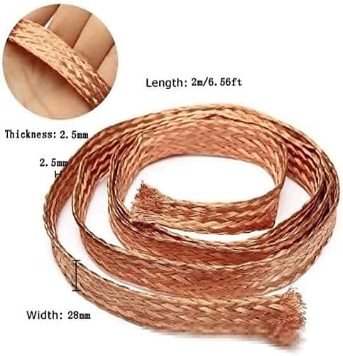 Bakrena pletena žica za kabel za odvodni kabel s ravnim pletenim bakrenim kabelom električna nasukana gola fleksibilna spiralna žica