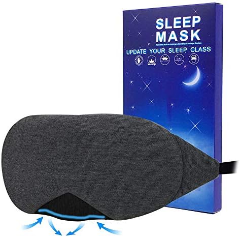 Guangming - Maska za oči za spavanje s pamukom, mekana udobna nijansa za oči za putničku jogu drijema, pomoć za spavanje za blokiranje