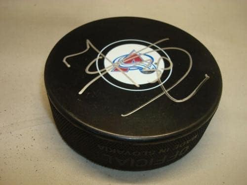 Mark Denis potpisao je hokejaški pak Colorado Evelanche s autogramom 1-u-NHL Pak s autogramom