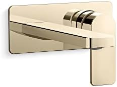 Kohler 22567-4-AF Paralelni zidni montirani jednostruka slavina za kupaonicu 1,2 GPM, živopisno francusko zlato