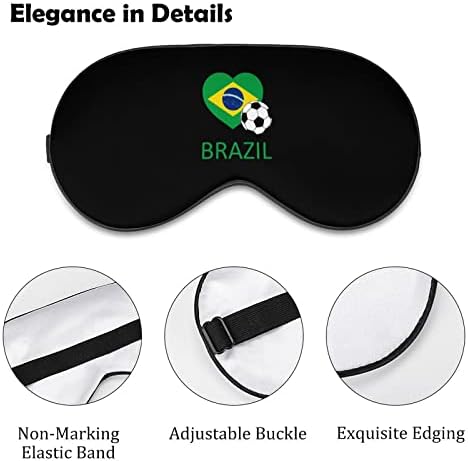 Ljubav Brazil nogometna maska ​​za eye Mask meka smiješna sjena za oči s povezom očiju za oči za spavanje za putovanja
