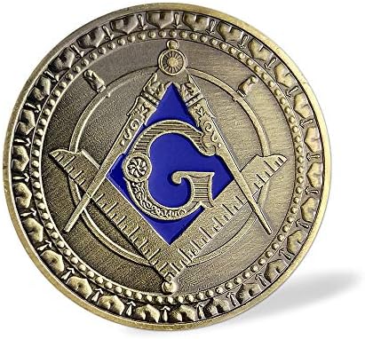 Masonski izazov kovanica Square & Compass Slobodni zidarstvo Anđeo Master Mason Blue Lodge Poklon