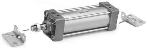 SMC MB Zračni cilindar šipke - provrt od 100 mm, udar od 250 mm, 30 mm šipka, m26x1.5 mužjaka navoj, pojedinačna šipka, stopala, nosač
