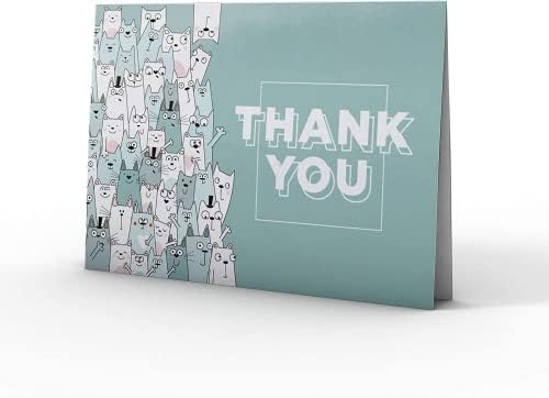 Zahvalnice za kupce, uključuje prazne kartice i omotnice s naljepnicama, 4 inča 6, dizajn životinja savršen za svaku prigodu, poklon