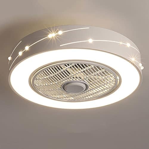 MXYSP LED makaronski stropni ventilator sa svjetlima okrugli akril 3 boje 3 brzina LED tihi ventilator Stropni ventilatori sa svjetlima