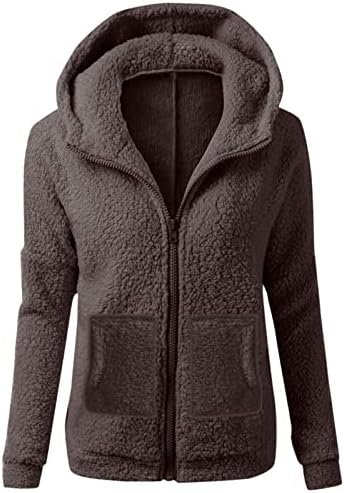 Daseis ženski kaput, zimska jakna ženski trendu plus veličina dugih rukava, jakna s kapuljačama s kapuljačom pahuljasta udobnost patentna