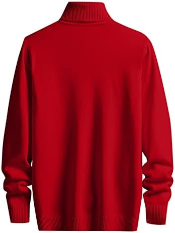 DUDUBABY MENS DUPETERWEATER VOKE PUTOVE Čvrsta boja Slim Boja, džemperi veličine veličine džempera