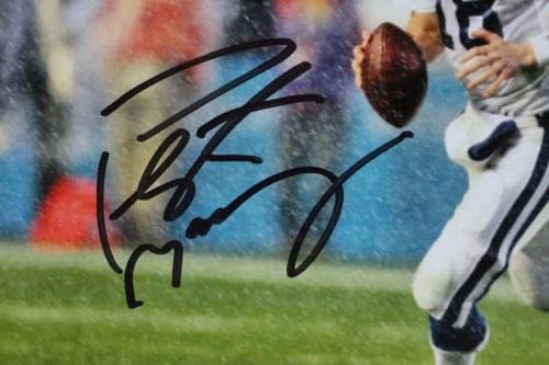 Peyton Manning Autografirani Indianapolis Colts 8x10 SB PASS Photo -Fanatics *Black - Autographed NFL Photos