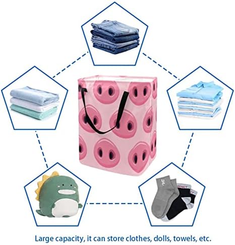 Sklopiva košara za rublje s printom slatkog svinjskog nosa vodootporne košare za rublje od 60 litara košara za pranje odjeće igračke
