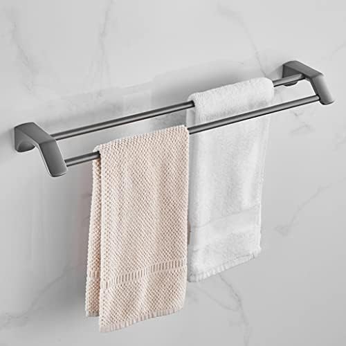 Kupaonica dugačka viseća šipka siva nehrđajući čelični ručnik s jednostrukim šipkom kupaonica dvostruka šipka viseća vješala za ručnike