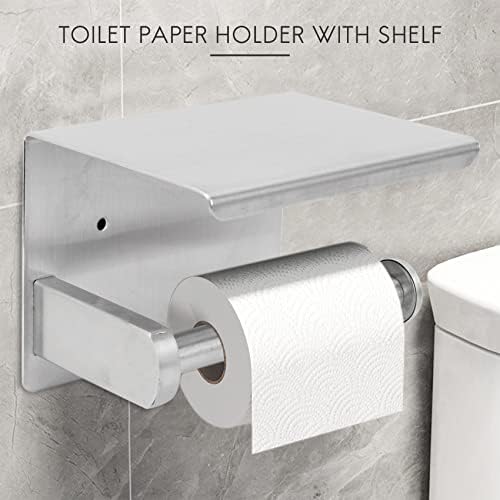Sudemota samoljepljiva ili zidna bušenje držača toaletnog papira držače tkiva papirnati pohrana s policama za pohranu mobilnih telefona