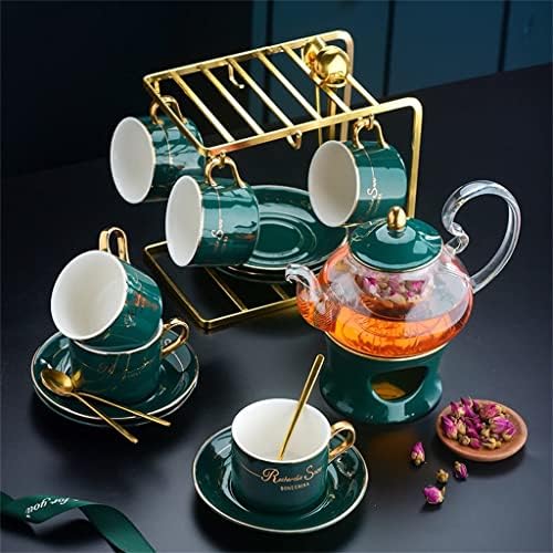 Hdrzr engleski popodnevni čaj čaj set nordijski kuhani voćni čaj čaj čajnik set za grijanje svijeća keramička šalica čaja