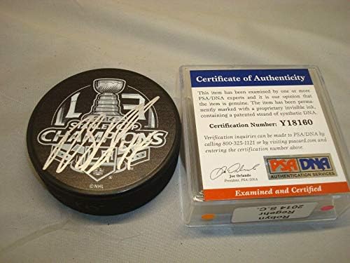 Robin Reger potpisao je hokejaški pak prvaka Stanleigh Cupa 2014. godine kings men / men 1 Men - NHL PAKOVI s autogramima
