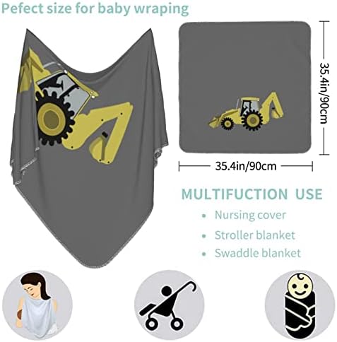 Yuyuy Construction Bachoe Digger Baby pokrivač novorođenče