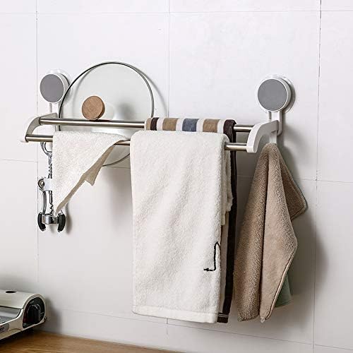 Mewmewcat ljepljiva kupaonica ručnik s 2 stupova od nehrđajućeg čelika bez bušenja težina ležaja 6,6 lbs ručnika za pranje rublja Kuhinj