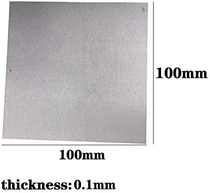 ALREMO HUANGXING - Nikalni lim ni metalna tanka tanka ploča debljina 0,08 mm do 0,1 mm, duljina 100 mm, širina 100 mm, 0,1x100x100mm