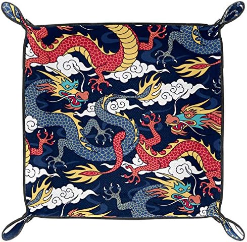Kineski mitovi Legends Dragon Red mornarska ladica za odlaganje kože kockice nakita kockice kutija kreveta za nošenje?