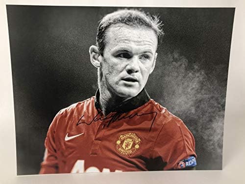 Wayne Rooney potpisao je autogramirani sjajni 11x14 Photo Manchester United - COA podudarni hologrami