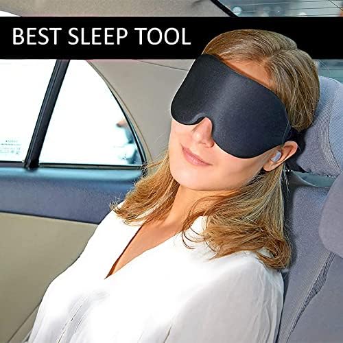 3D maska ​​za spavanje, maska ​​za oči za žene muškarci obrisani maska ​​za spavanje meka noćna povez s očima Udobni poklopci očiju
