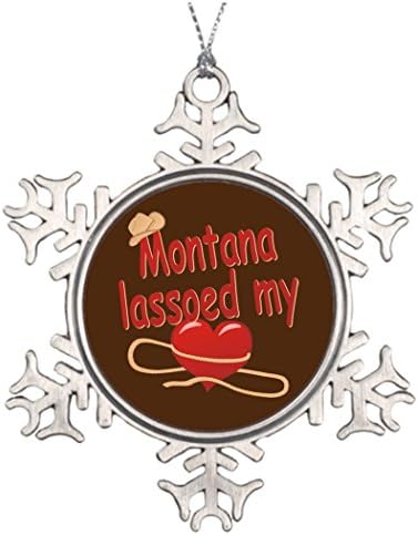 Maslac tisse personalizirani ukras za božićno drvce montana lassoed moje srce kući božićni ukrasi