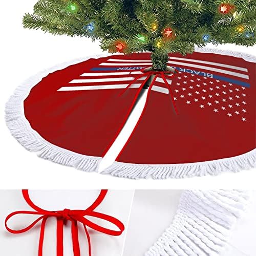Black Lives Matter USA Podrška zastava božićno drvce suknja Xmas drveće prostirke ukrasi za ukrase za odmor 30/36/48 inča