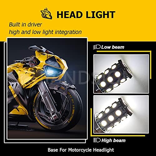 Ruiandsion 1PC 12V BA20D LED žarulja Super Bright 5050 2550 27SMD CHIPSET motociklistička svjetla visoka LED žarulja s niskom snopom,