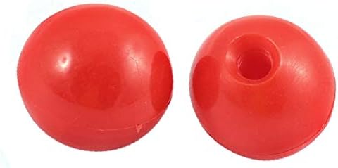 X-DREE 40 mm dia 8 mm navoj Red plastični kuglični tipki Alat Stroj 2 PCS (40 mm dia 8 mm rosca crvena plastična kugla perillas Máquina